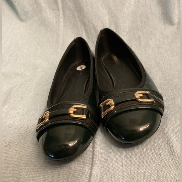 Geox Respira Italian Loafers Ballet Flats Gold Accent EU 38.5/US 8.5/9 - Picture 4 of 9